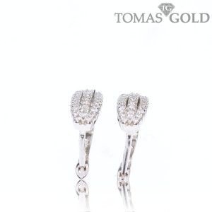 Серебряные серьги с цирконом