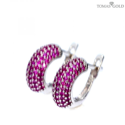 Серебряные серьги с цирконом