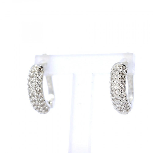 Серебряные серьги с цирконом