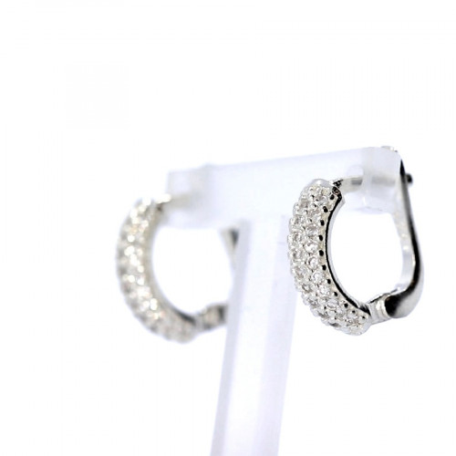 Серебряные серьги с цирконом