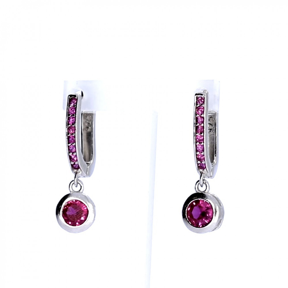 Sidabriniai auskarai su cirkoniu