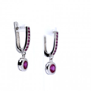 Hõbekõrvarõngad tsirkoonidega