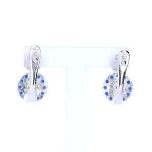 Серебряные серьги с цирконом