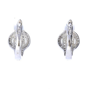 Silver earrings with zircon
