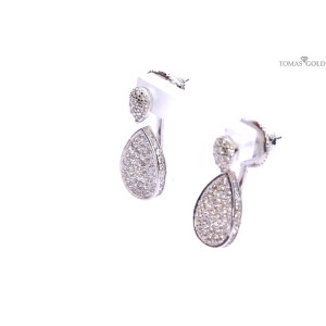 Hõbekõrvarõngad tsirkoonidega