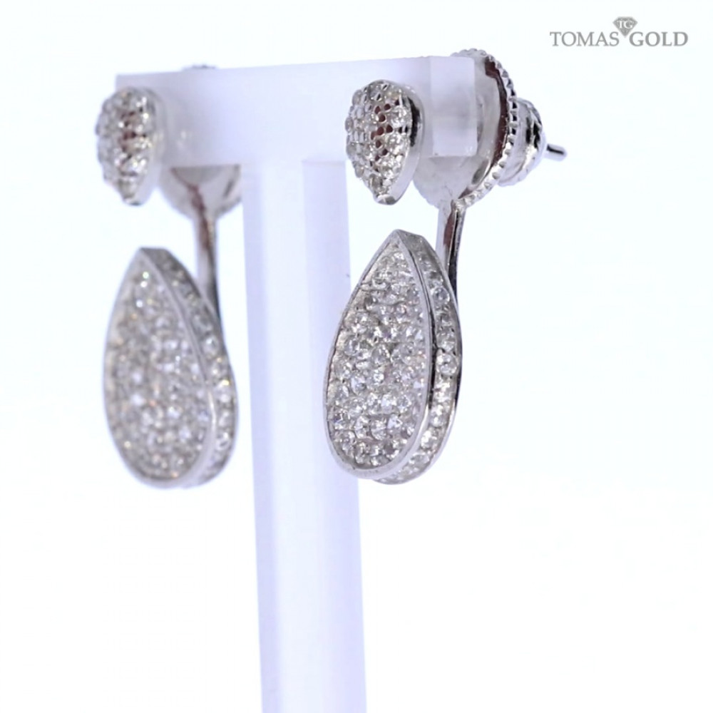 Hõbekõrvarõngad tsirkoonidega