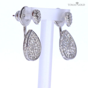 Hõbekõrvarõngad tsirkoonidega