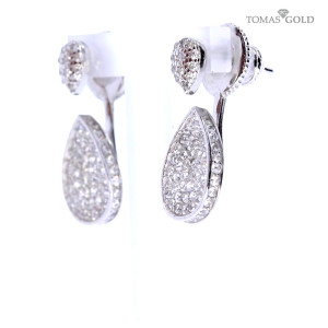 Hõbekõrvarõngad tsirkoonidega