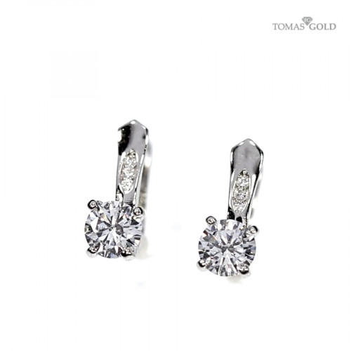 Серебряные серьги с цирконом