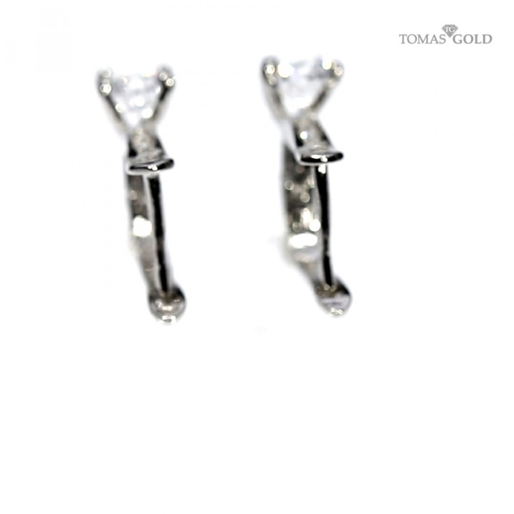 Серебряные серьги с цирконом