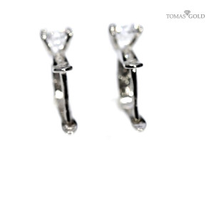 Серебряные серьги с цирконом