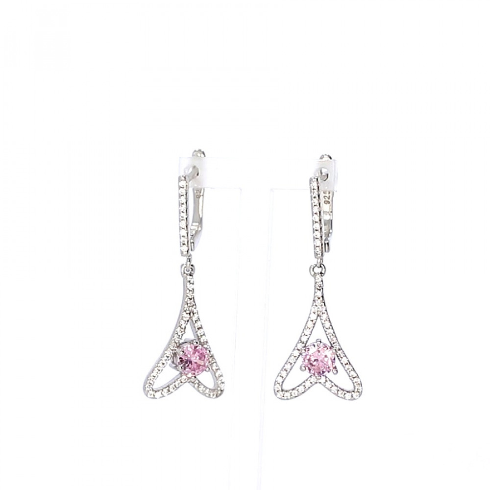 Sidabriniai auskarai su cirkoniu