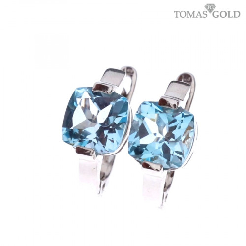 Серебряные серьги с топазом