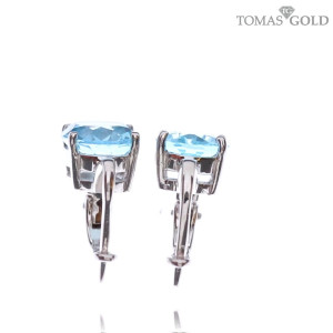 Hõbekõrvarõngad topaasiga