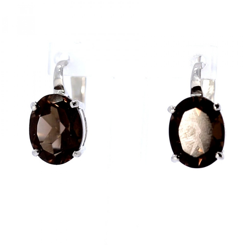 Sidabriniai auskarai su kvarcu