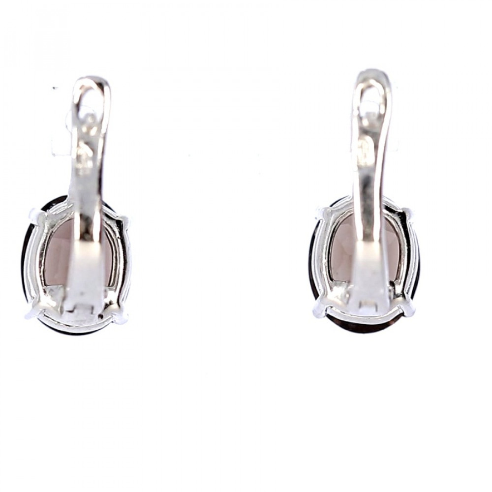 Sidabriniai auskarai su kvarcu