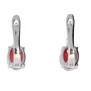 Sidabriniai auskarai su granatu