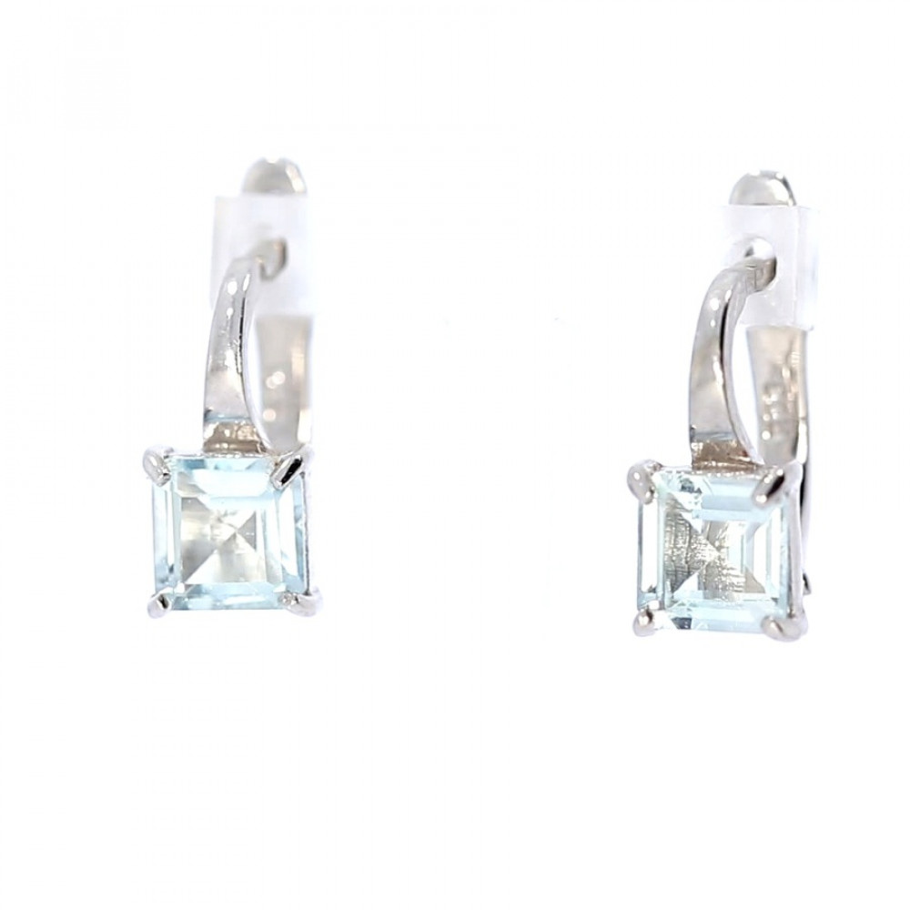 Hõbekõrvarõngad topaasiga