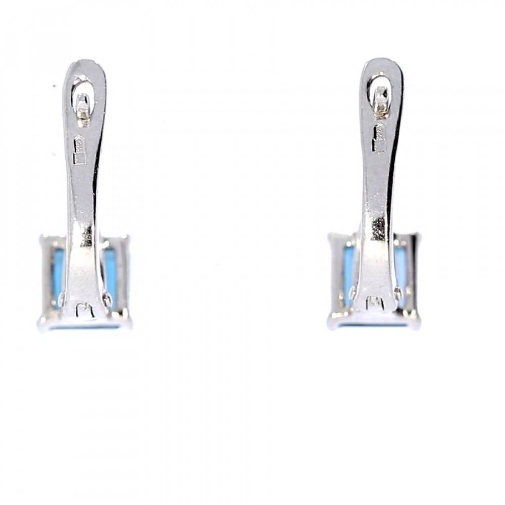 Sidabriniai auskarai su londono topazu