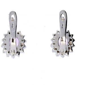 Sidabriniai auskarai su ametistu