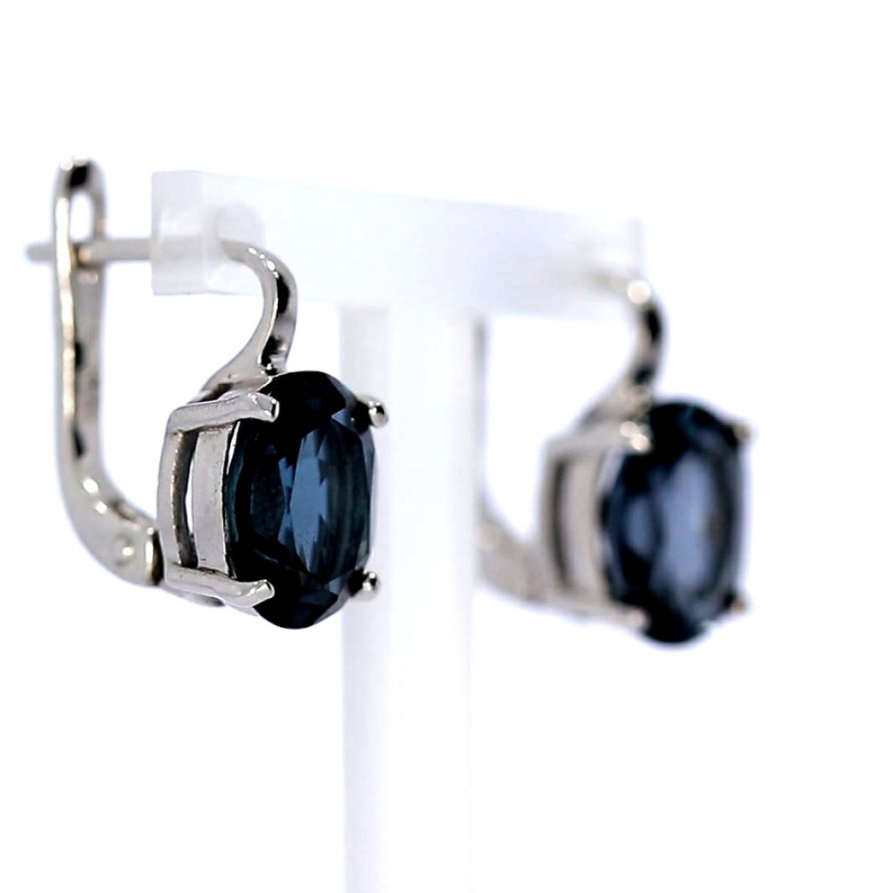 Серебряные серьги с Лондон топазом
