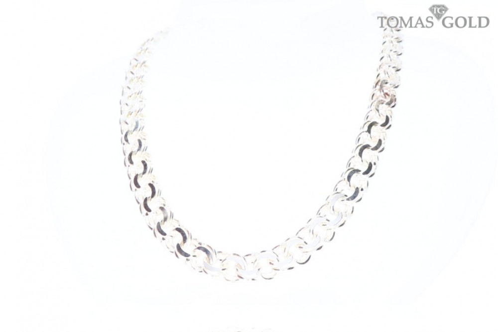 Серебряная цепочка плетение бисмарк