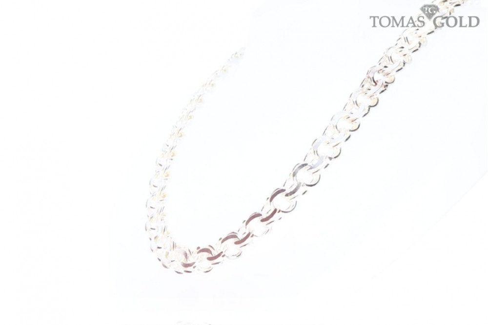 Серебряная цепочка плетение бисмарк