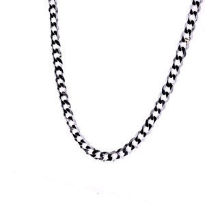 Silver gourmet weave chain