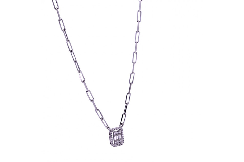 Серебряная цепочка с подвеской