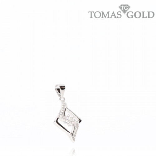 Серебряная подвеска с цирконом  