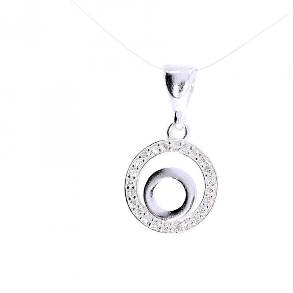 Серебряная подвеска с цирконом