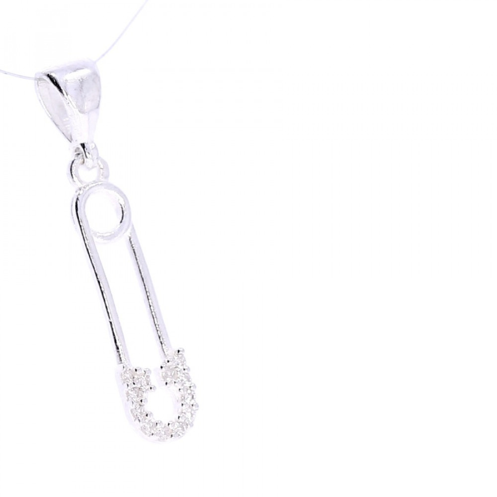 Серебряная подвеска с цирконом
