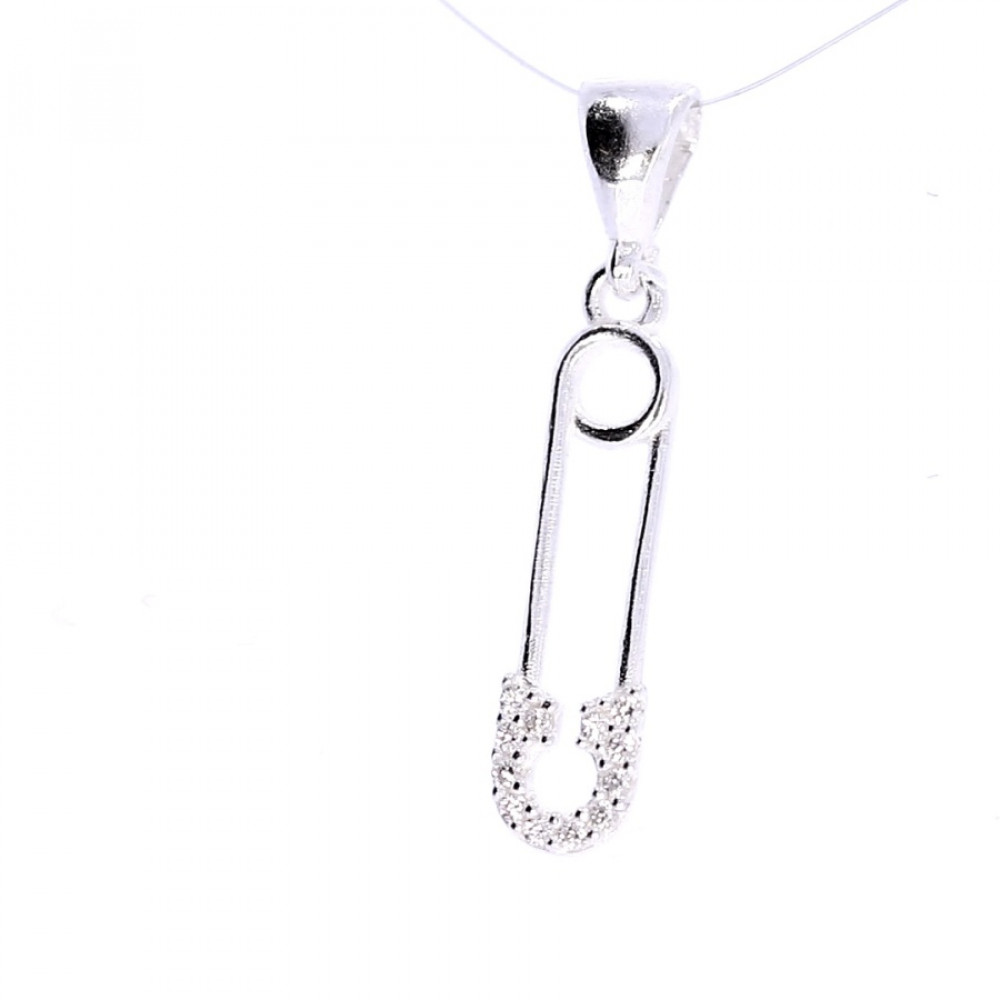Серебряная подвеска с цирконом