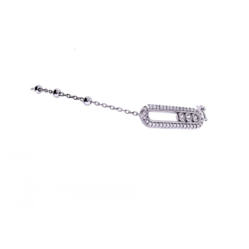 Серебряный браслет с цирконом