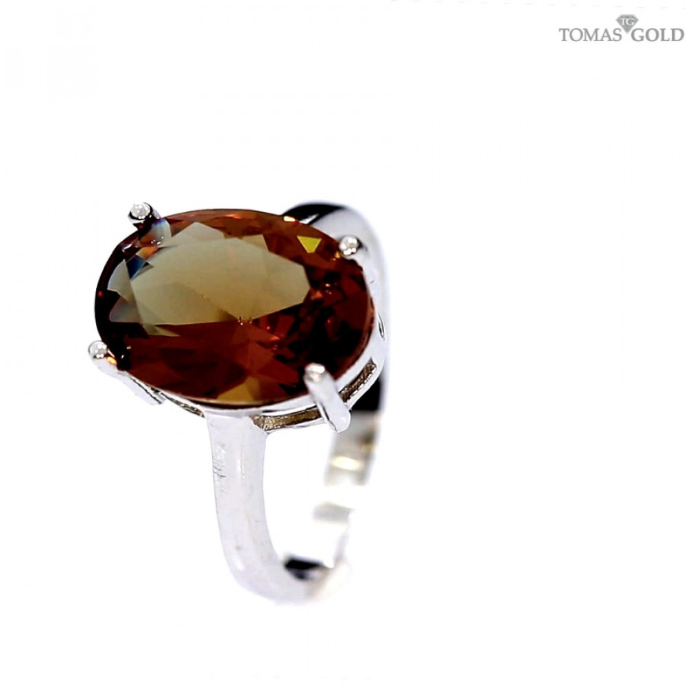 Серебряное кольцо с топазом