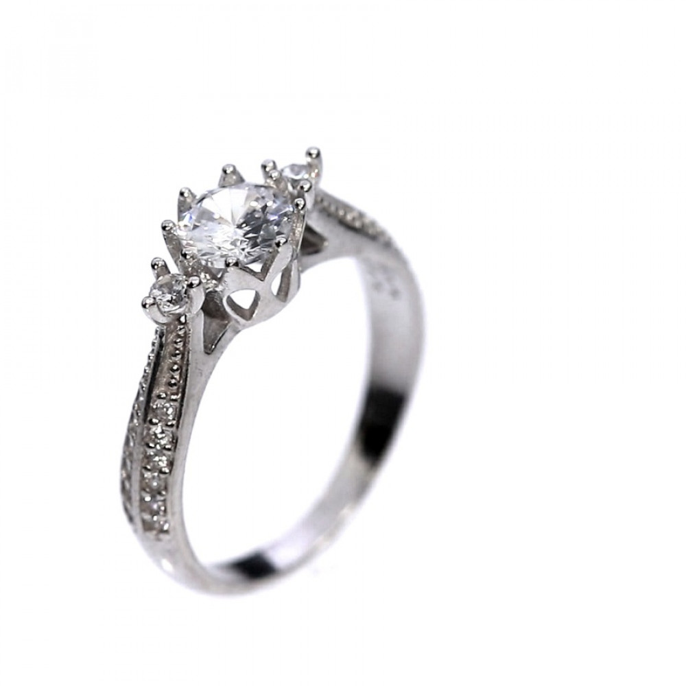 Sidabrinis žiedas su cirkoniu