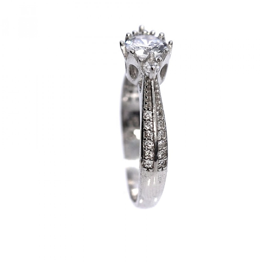 Sidabrinis žiedas su cirkoniu