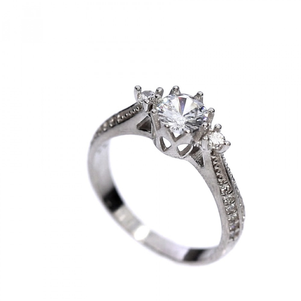 Sidabrinis žiedas su cirkoniu