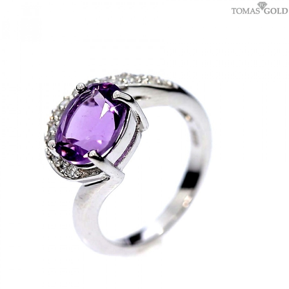 Серебряное кольцо с аметистом