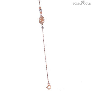 Золотой браслет с цирконом