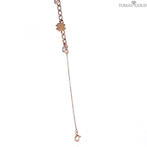 Gold bracelet with zircon