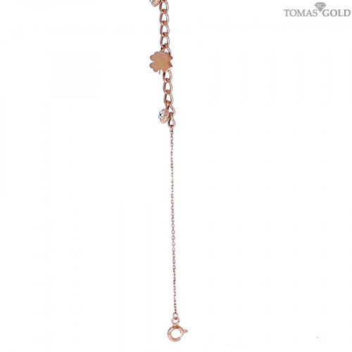 Gold bracelet with zircon