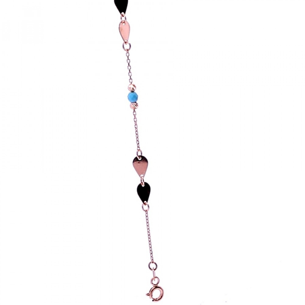 Gold bracelet with zircon