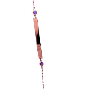 Gold bracelet with zircon