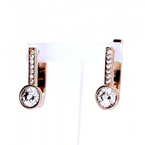 Золотые серьги с цирконом