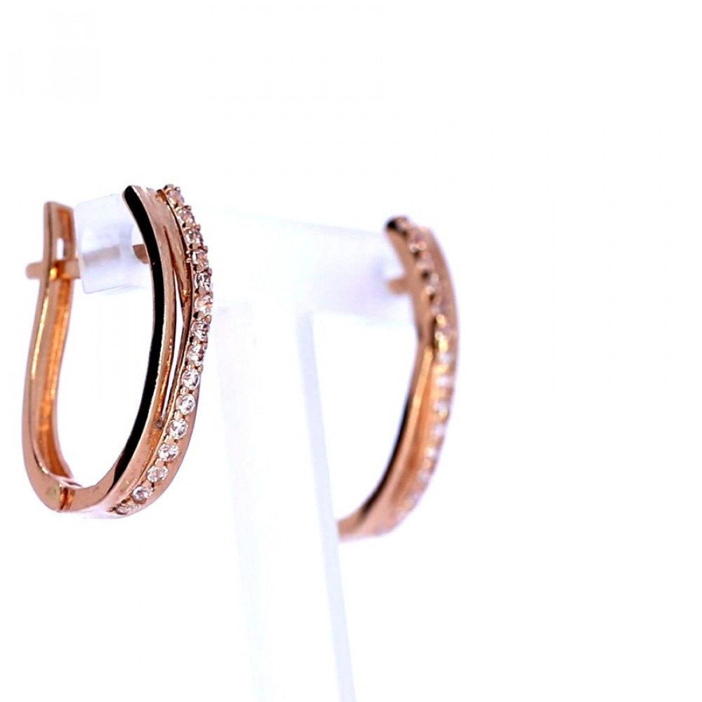 Auksiniai auskarai su cirkoniu