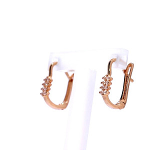 Tsirkooniga kuldkõrvarõngad