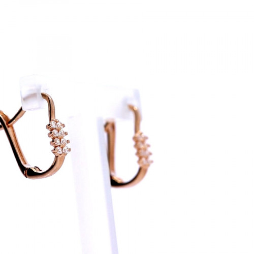 Tsirkooniga kuldkõrvarõngad