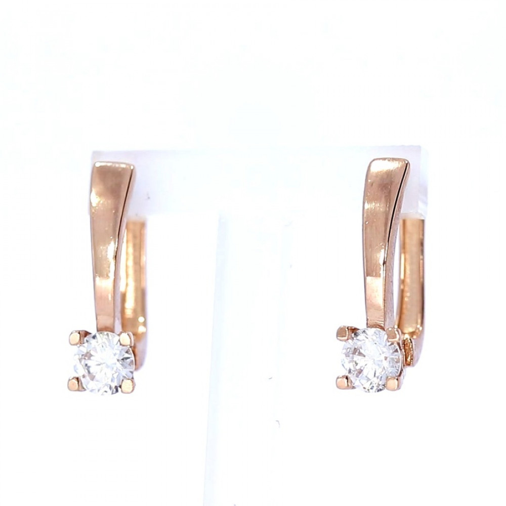 Auksiniai auskarai su cirkoniu