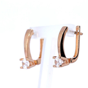 Auksiniai auskarai su cirkoniu